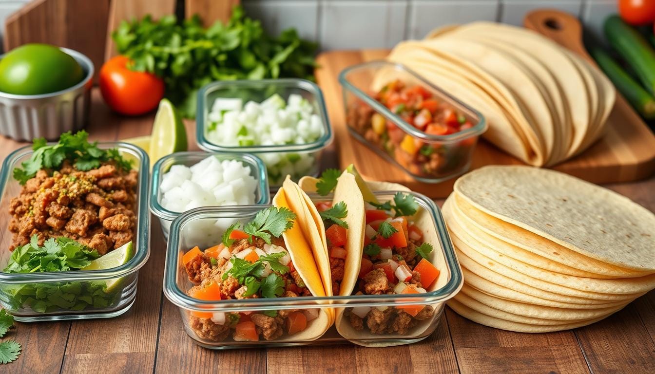 carne picada tacos meal prep