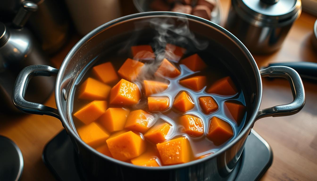 how long to boil sweet potatoes for mash