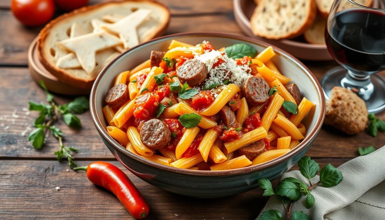 smoked sausage pasta