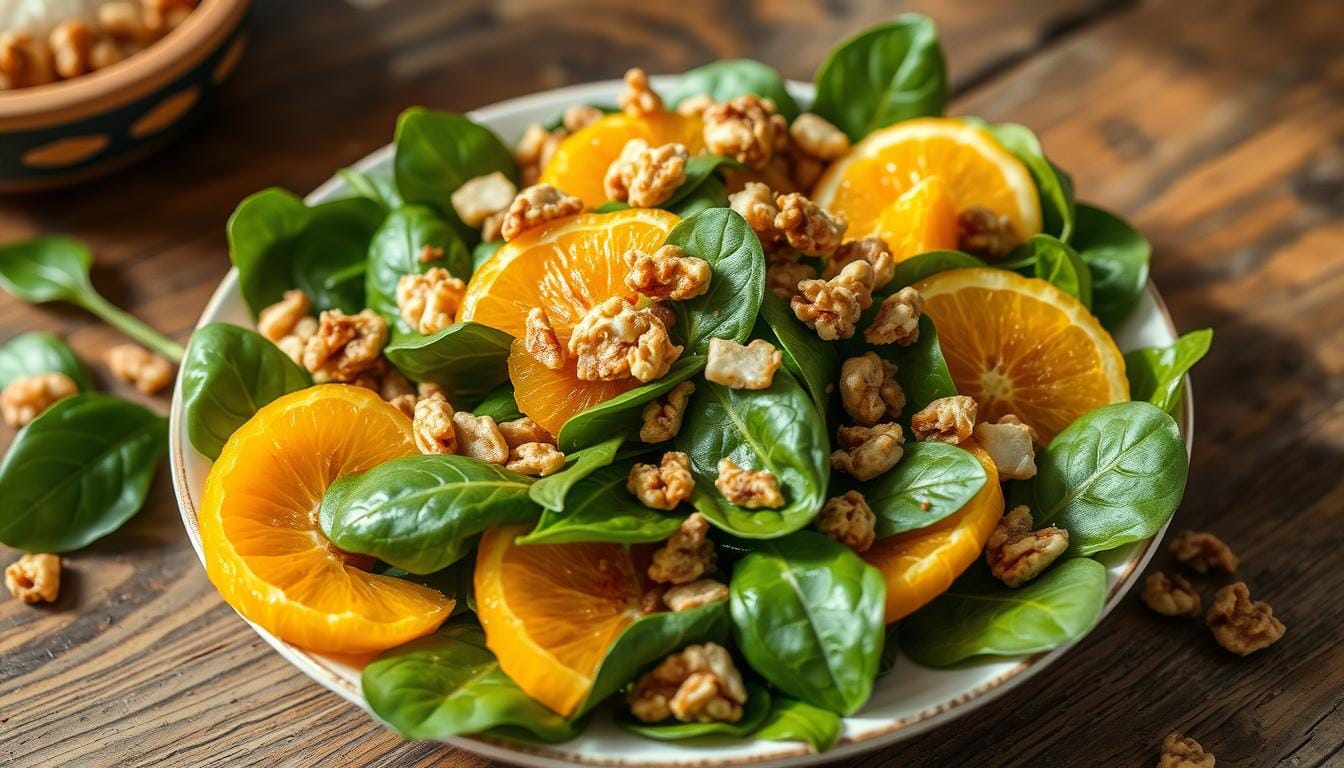 spinach salad with mandarin oranges