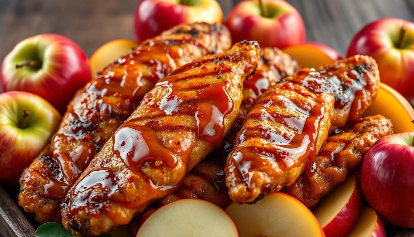 Apple and Honey-Glazed Chicken Tenders Selection