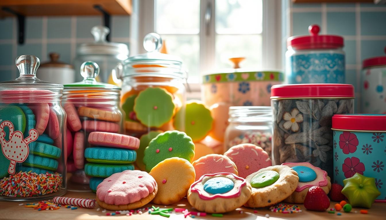 Colorful Cookie Storage Methods