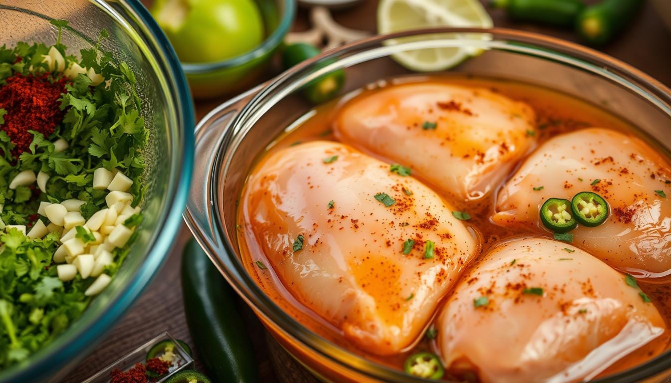 Mexican Chicken Marinade Preparation