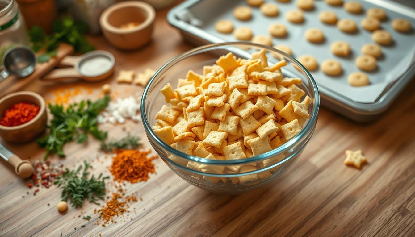 Seasoned Oyster Cracker Recipe Preparation