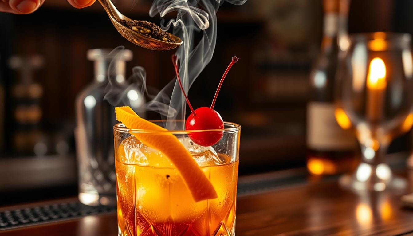 Smoky Old Fashioned Cocktail Smoking Techniques