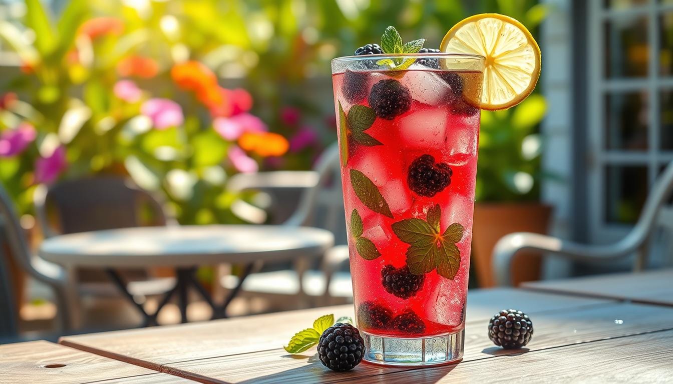 Summer Blackberry Mojito Presentation