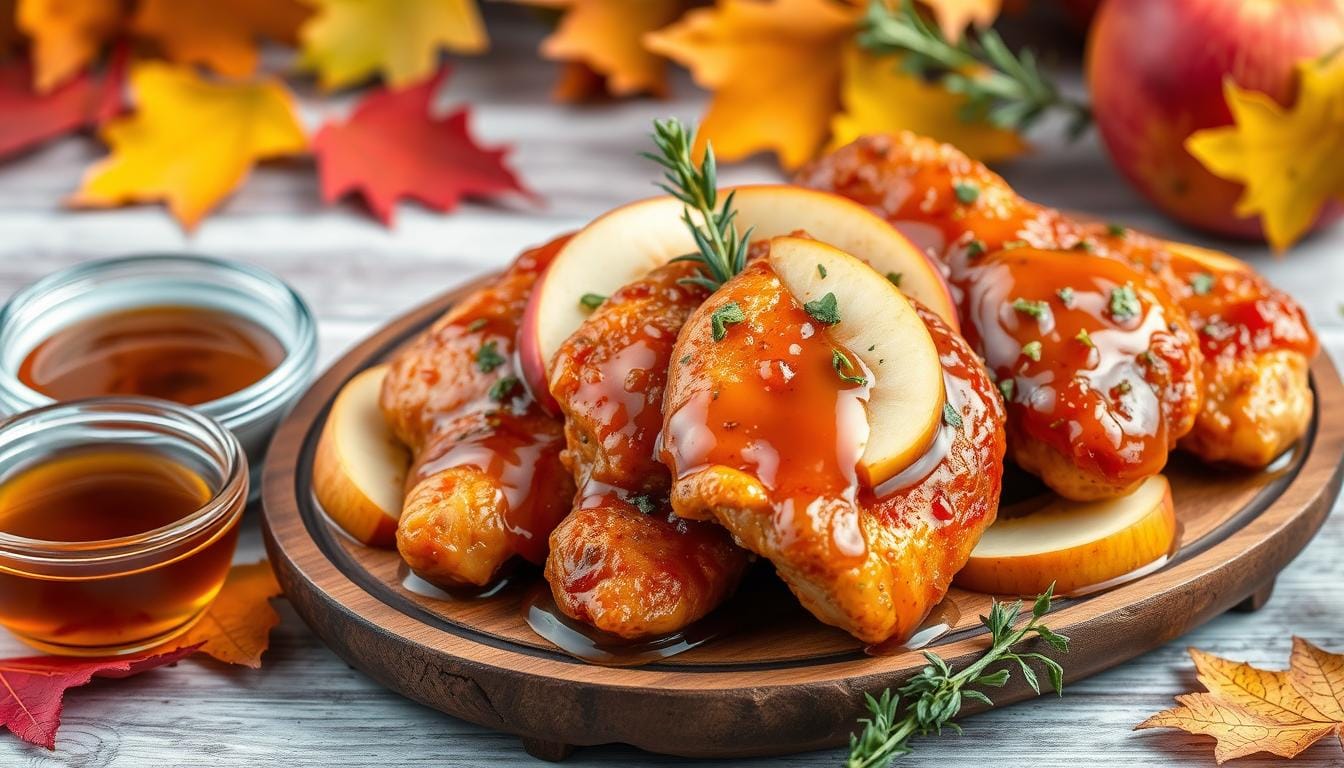 apple and honey-glazed chicken tenders recipe