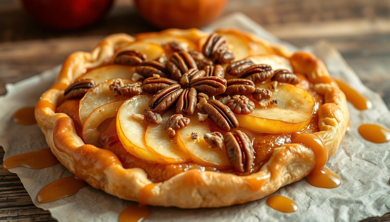 recipe for apple and pecan danish pastry tart